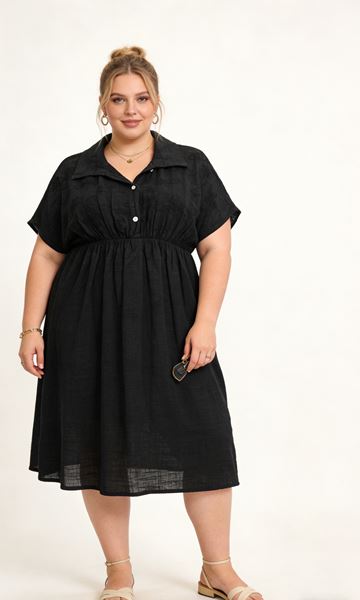 Picture of PLUS SIZE LIGHT EMDROIDERED DRESS